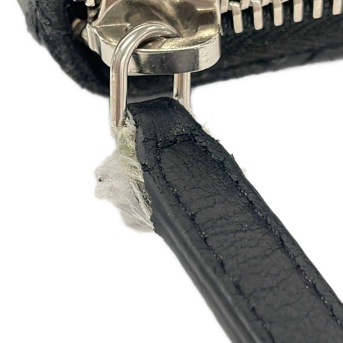 Chanel Wallet Wild Stitch Black Zip Around Silver Leather — view 8