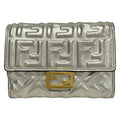 Fendi Bifold Wallet Baguette Gold Embossed Leather