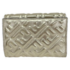 Fendi Bifold Wallet Baguette Gold Embossed Leather — view 2