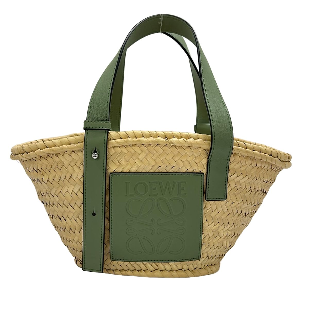 Loewe Handbag Basket Bag Small Beige Green Leather