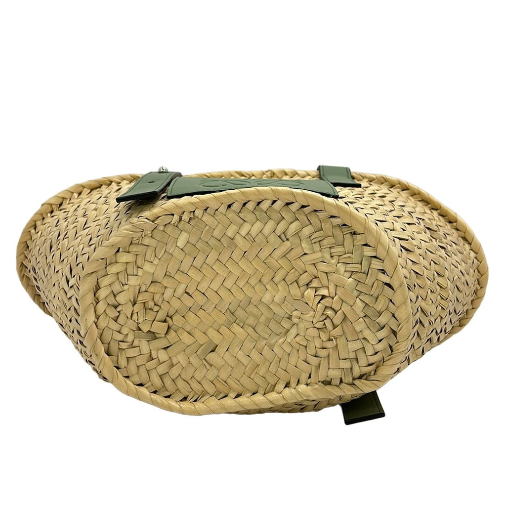 Loewe Handbag Basket Bag Small Beige Green Leather — view 5
