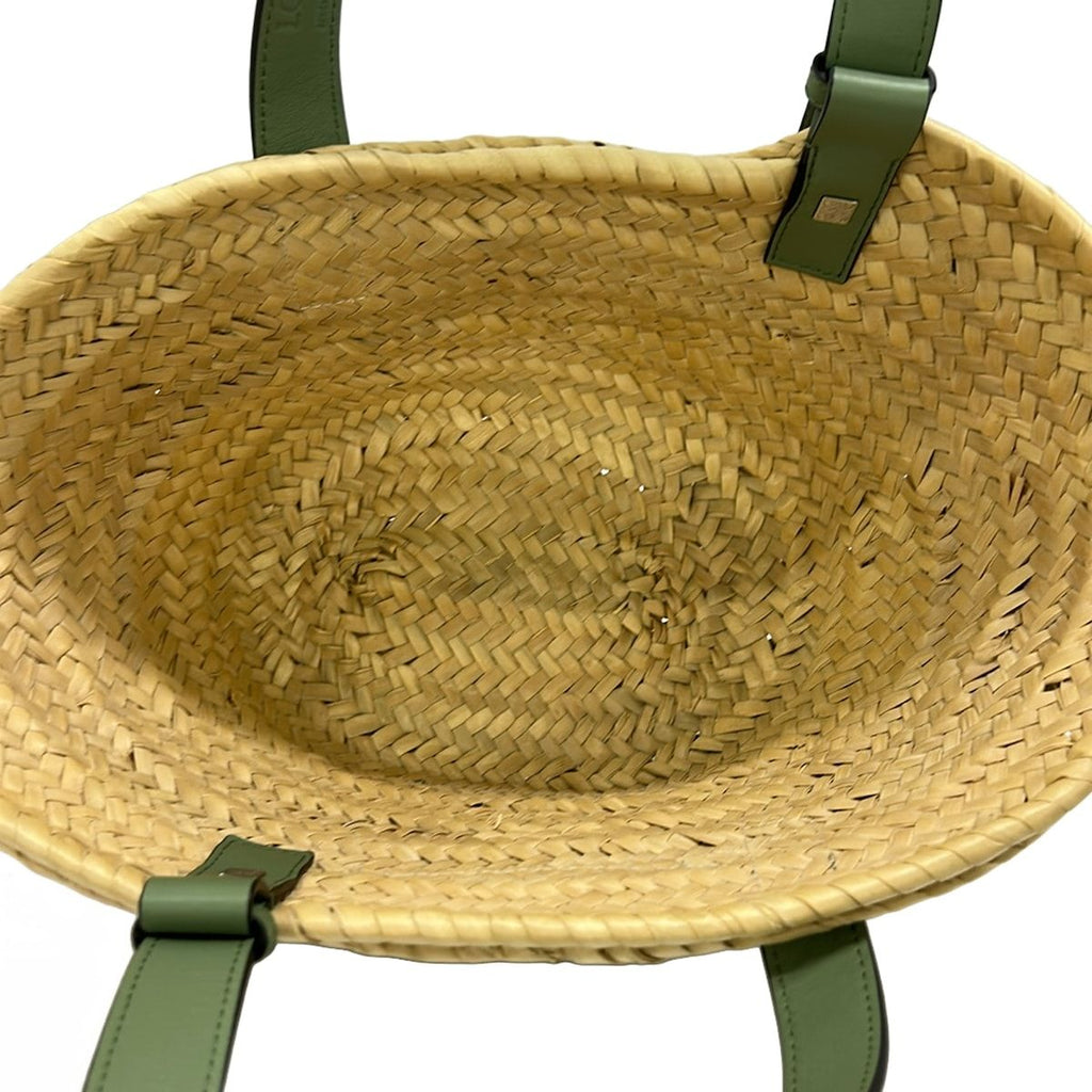 Loewe Handbag Basket Bag Small Beige Green Leather — view 7