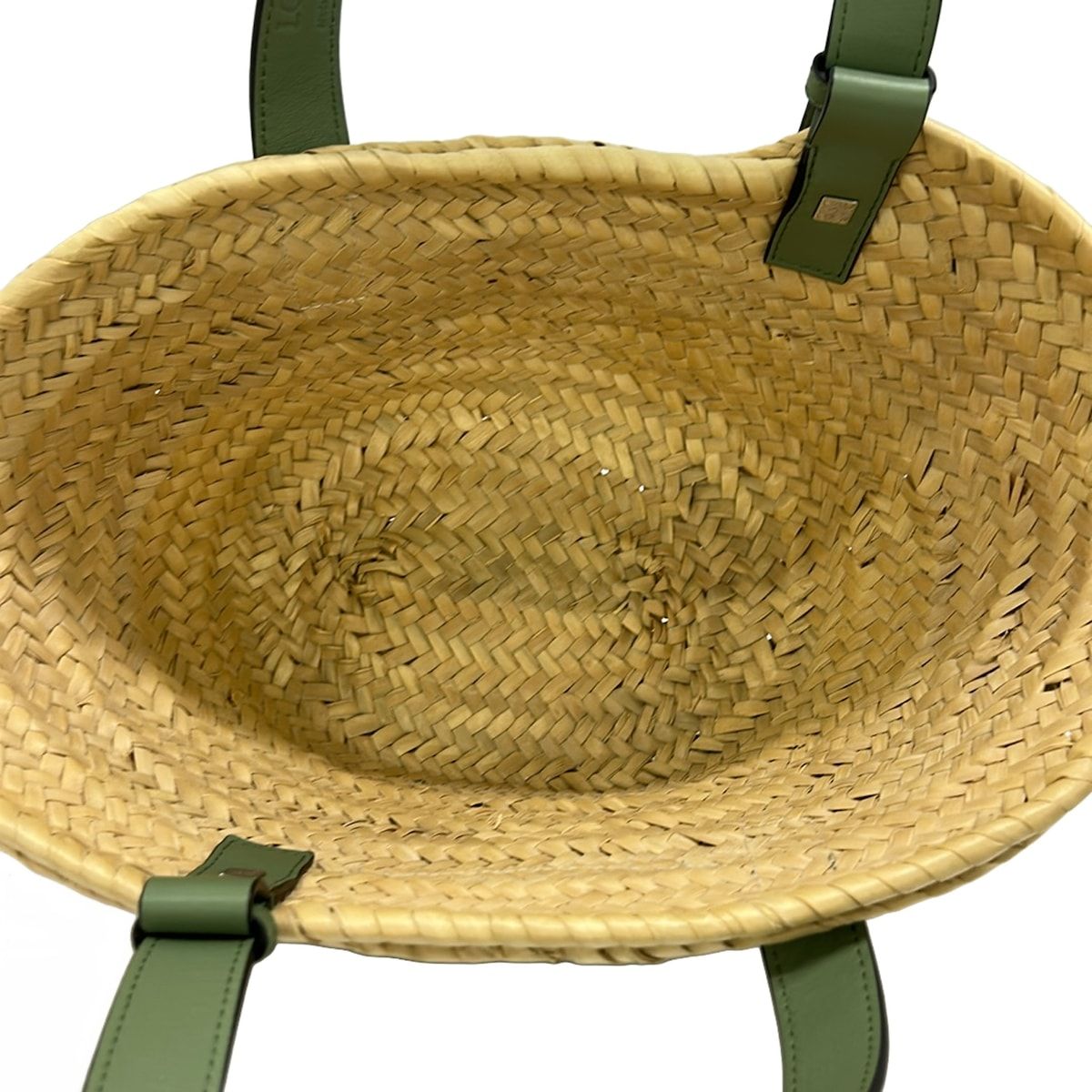 Loewe Handbag Basket Bag Small Beige Green Leather — view 7