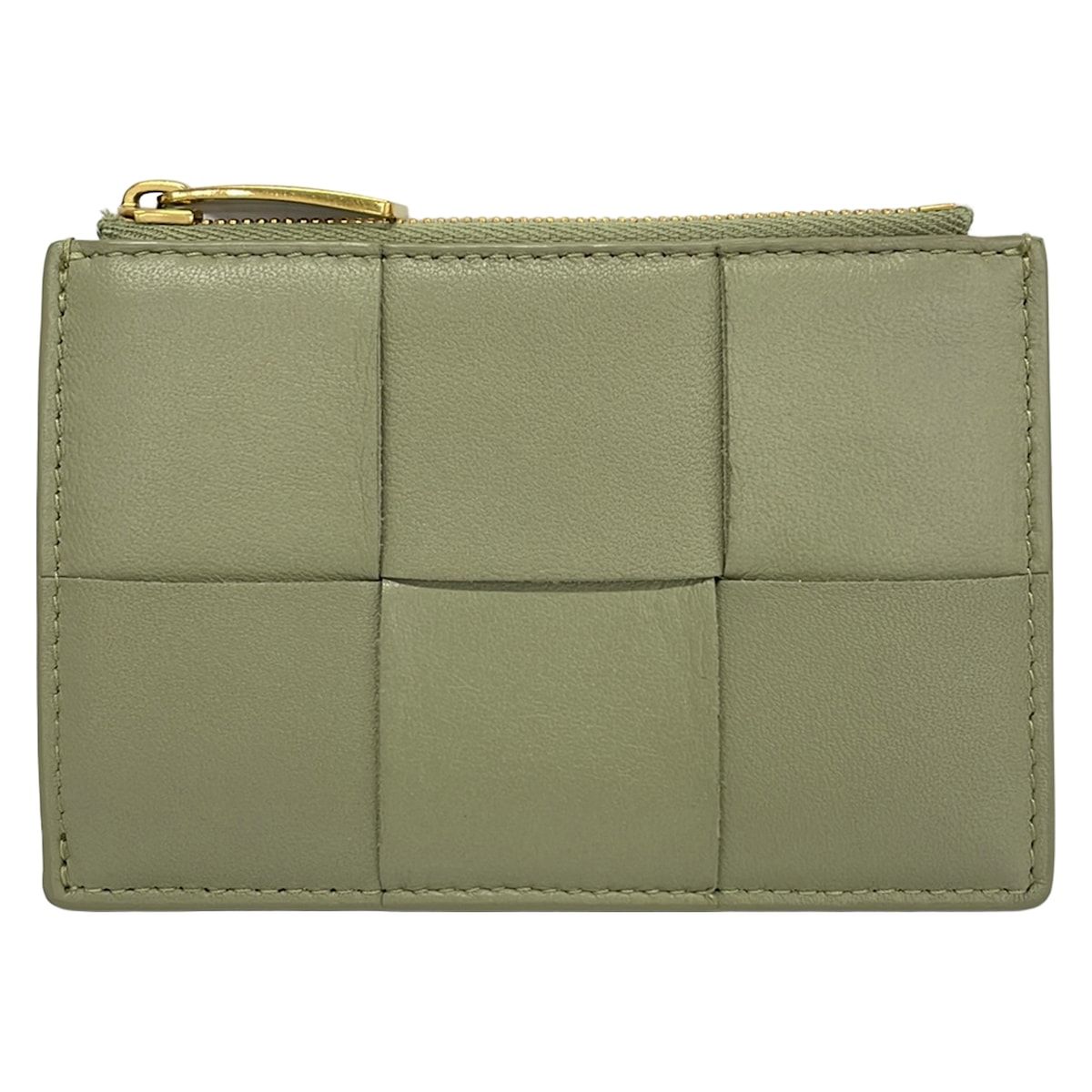 Bottega Veneta Coin Case Cassette Travertine Fragment Leather