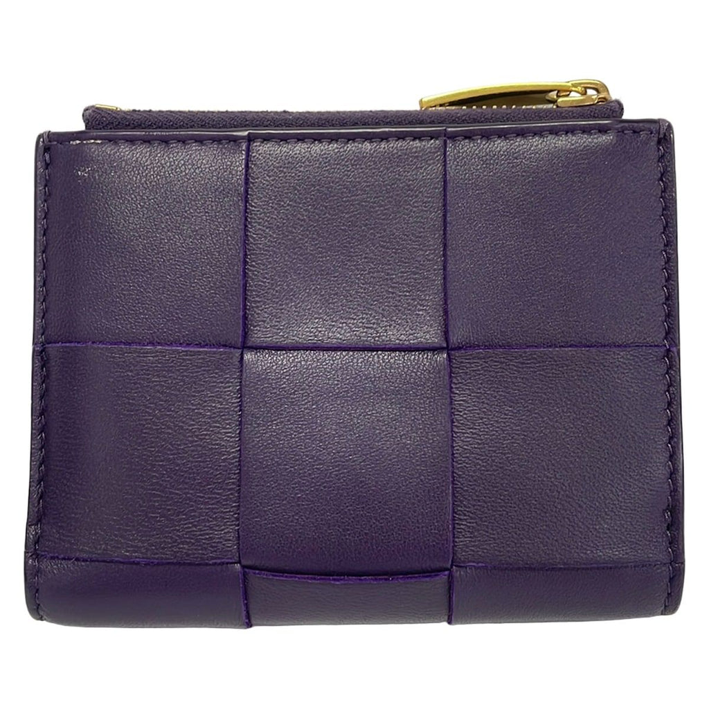 Bottega Veneta Bifold Wallet Small Case Purple Leather — view 2