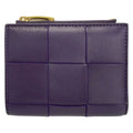 Bottega Veneta Bifold Wallet Small Case Purple Leather
