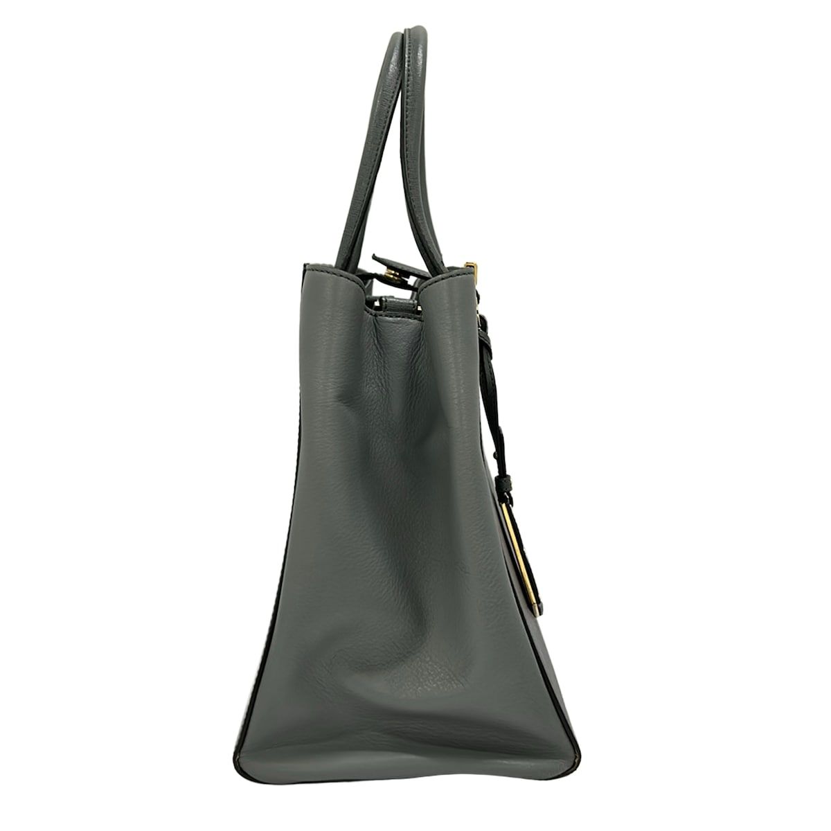 Fendi Handbag Toujour Light Gray Gold Leather — view 4