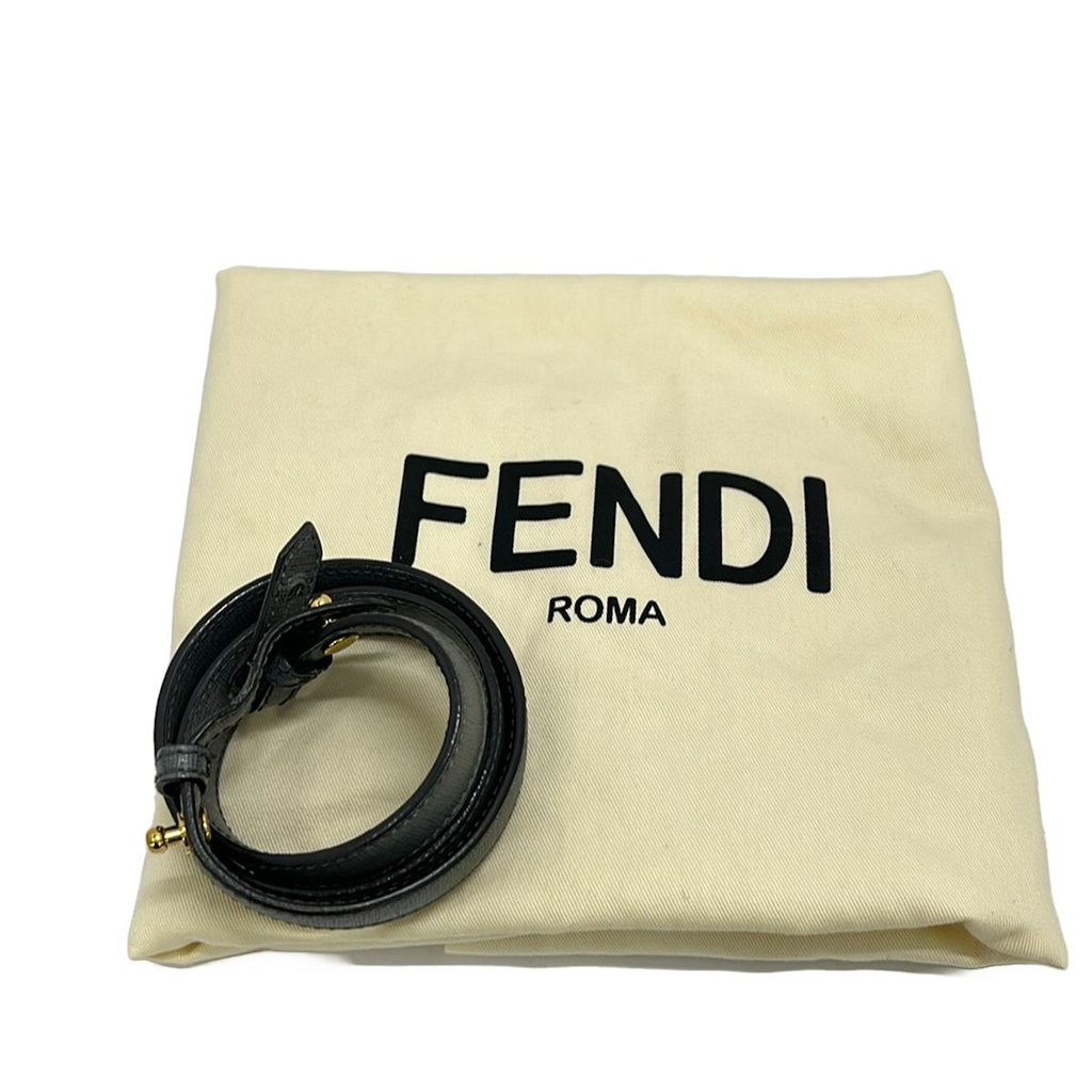 Fendi Handbag Toujour Light Gray Gold Leather — view 8