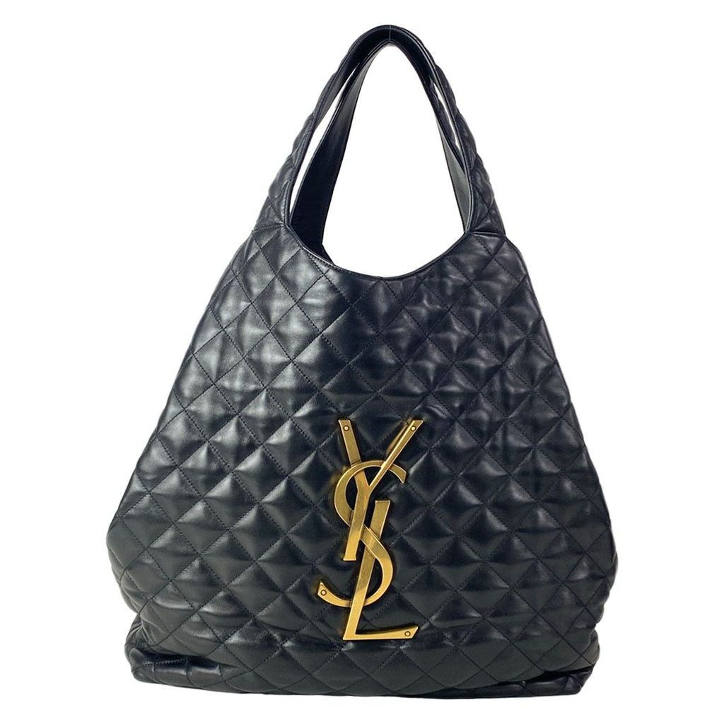 Saint Laurent Paris Tote Icare Maxi Shopping Black Lambskin