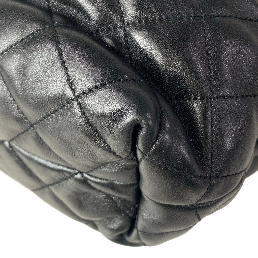 Saint Laurent Paris Tote Icare Maxi Shopping Black Lambskin — view 7