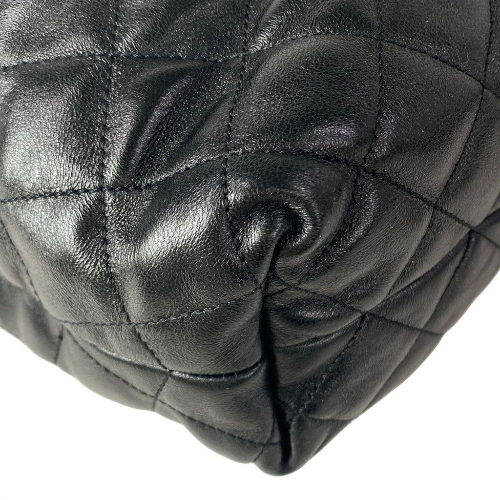 Saint Laurent Paris Tote Icare Maxi Shopping Black Lambskin — view 8