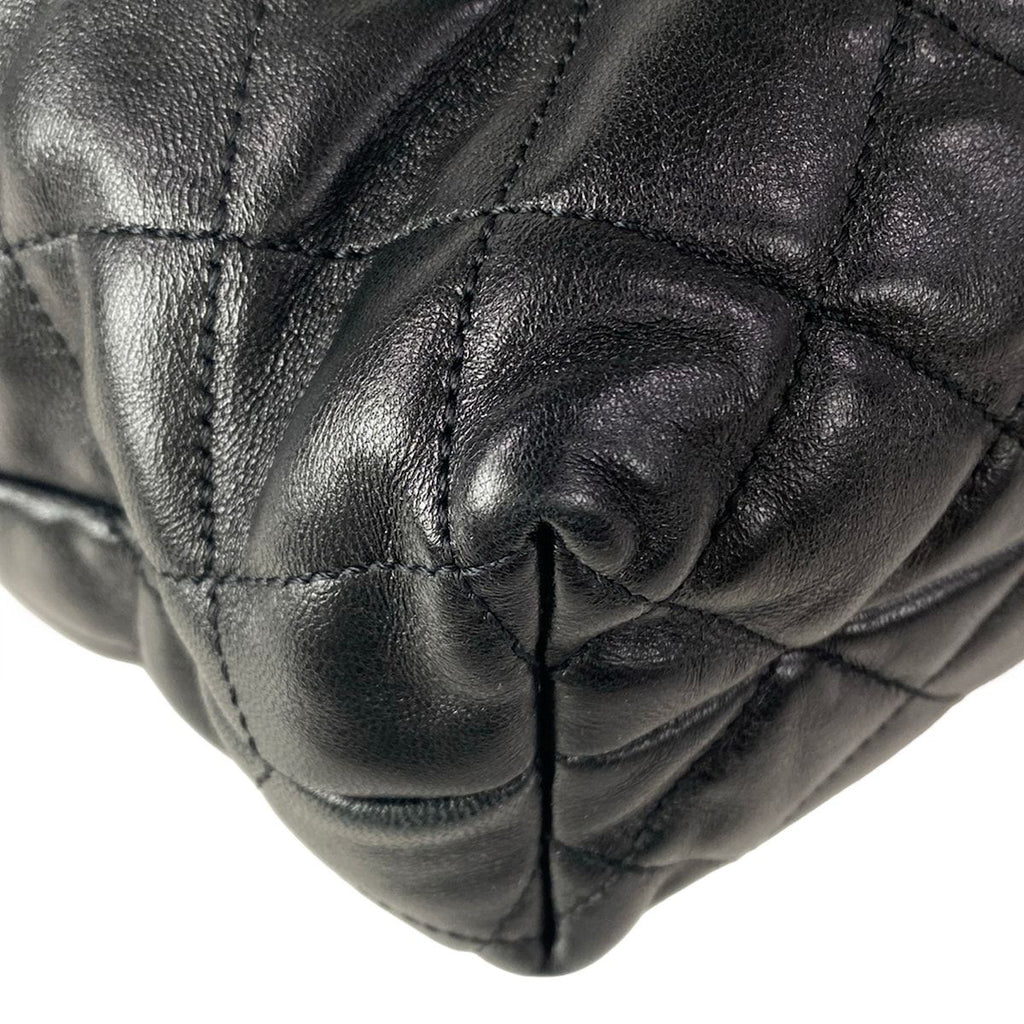 Saint Laurent Paris Tote Icare Maxi Shopping Black Lambskin — view 6