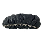 Chanel Shoulder Bag Chain Around Black Silver Leather — view 5