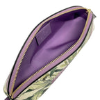 Gucci Pen Case Blue Mus Tian Pen Ivory Purple Green Floral Pattern Leather — view 3