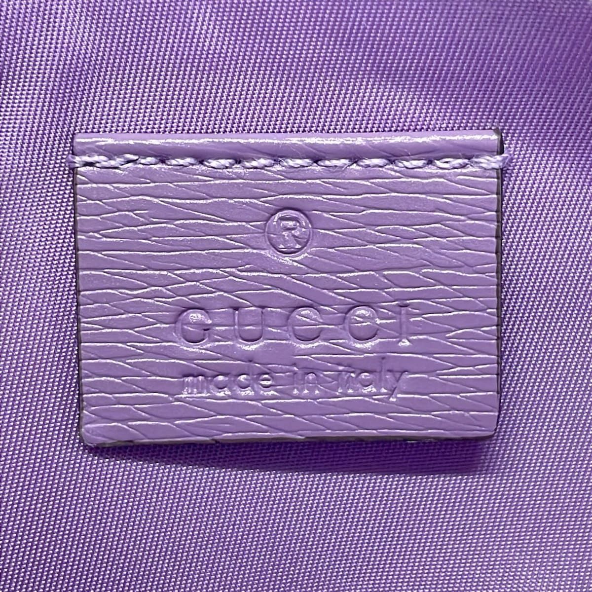 Gucci Pen Case Blue Mus Tian Pen Ivory Purple Green Floral Pattern Leather — view 4