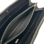 Chanel Wallet Quilted Black Silver Zip Around Leather — view 4