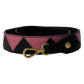 Prada Shoulder Strap Black Pink Gold Leather