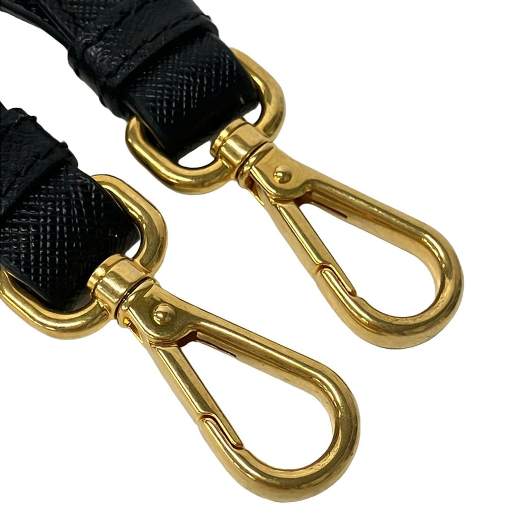 Prada Shoulder Strap Black Pink Gold Leather — view 4