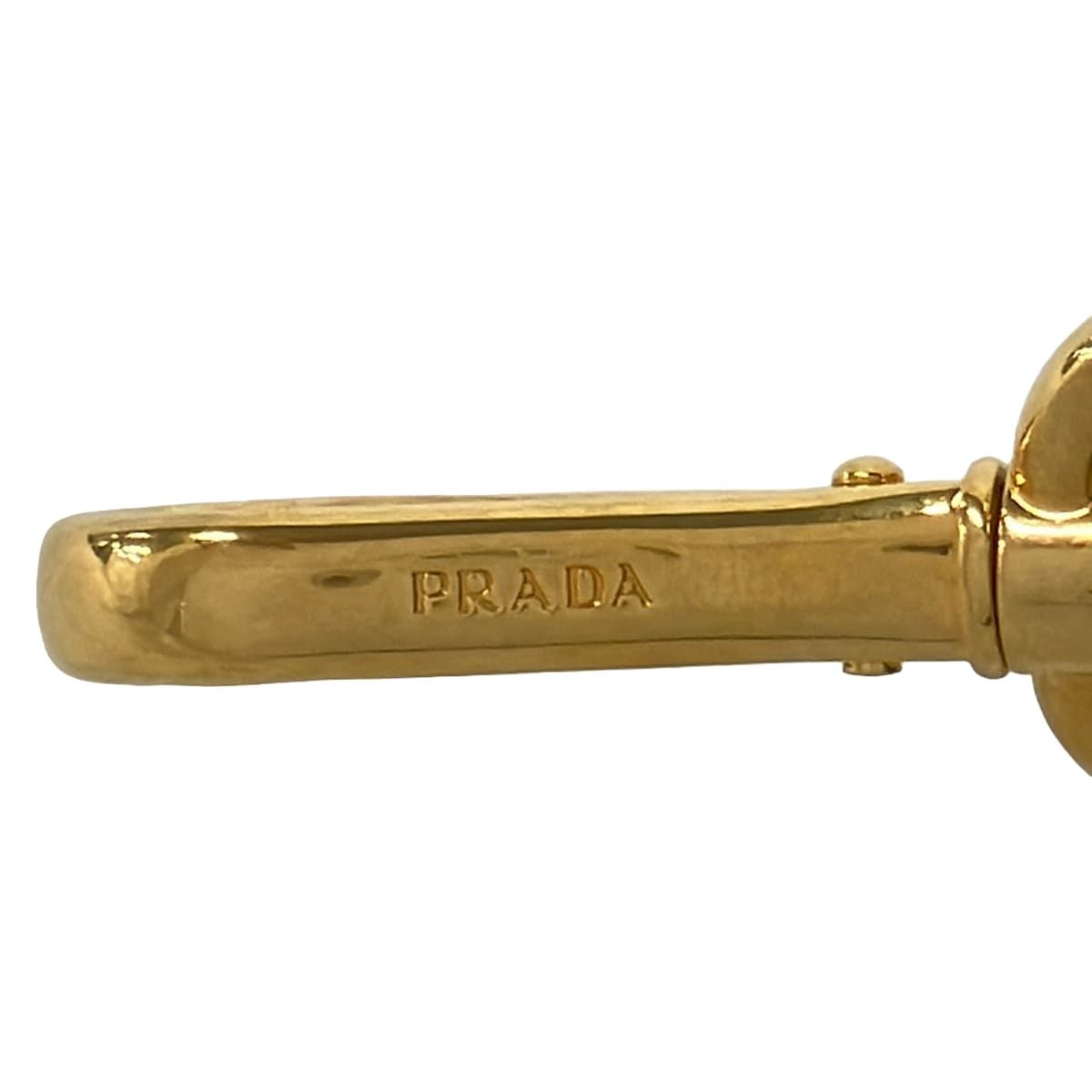 Prada Shoulder Strap Black Pink Gold Leather — view 3