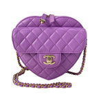 Chanel Shoulder Bag Quilted Heart