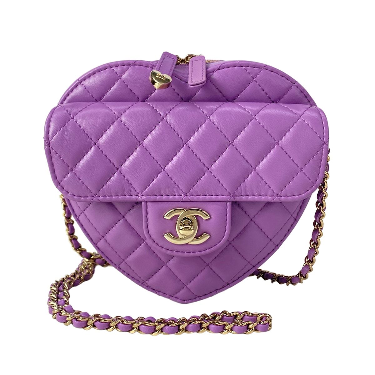 Chanel Shoulder Bag Quilted Heart