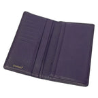 Chanel Bifold Wallet Purple CC Logo Gold Leather — view 3