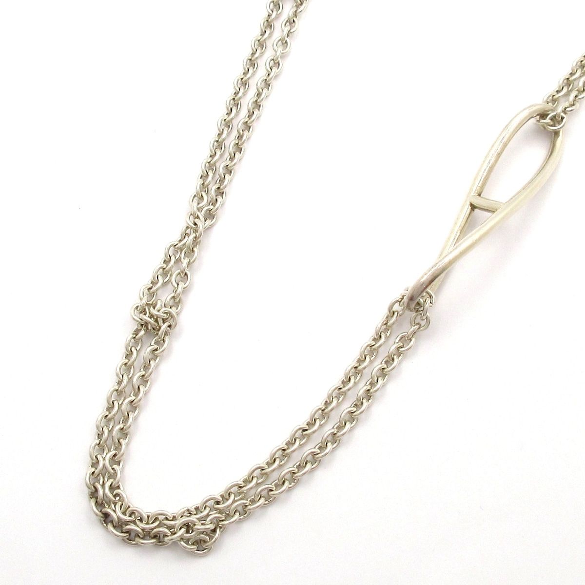 Hermes Necklace Chaine D'ancre Twist Silver Long