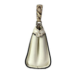Fendi Handbag Peekaboo Iconic Small Selleria White Beige Dark Brown Leather — view 2