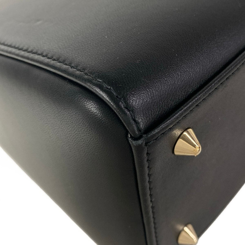 Dior Handbag Lady Bag Black Flower Leather — view 8