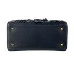 Dior Handbag Lady Bag Black Flower Leather — view 5