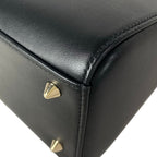 Dior Handbag Lady Bag Black Flower Leather — view 9