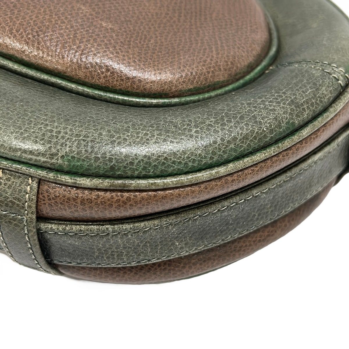 Loewe Shoulder Bag Anagram Pattern Brown Khaki Leather — view 6