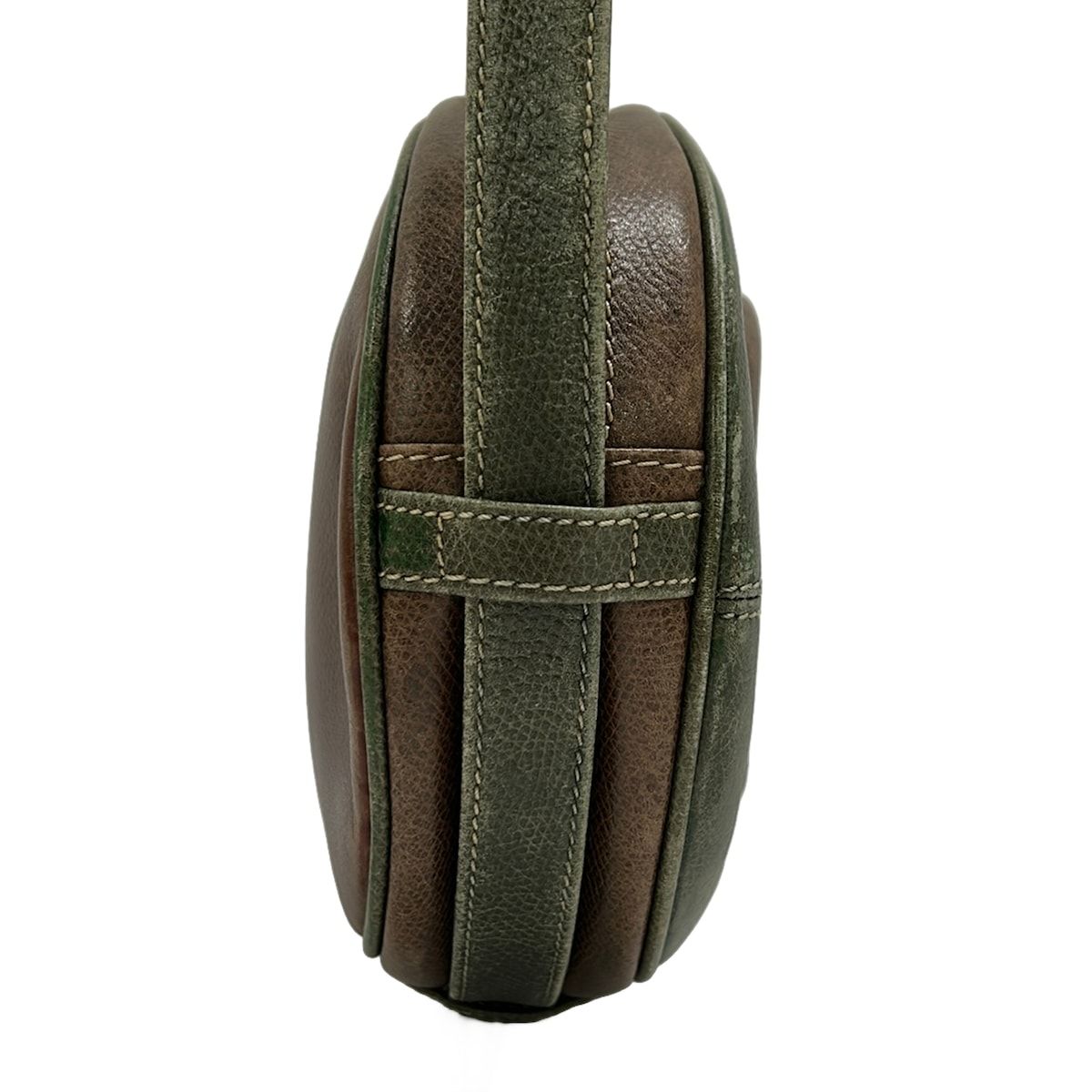Loewe Shoulder Bag Anagram Pattern Brown Khaki Leather — view 4