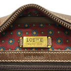 Loewe Shoulder Bag Anagram Pattern Brown Khaki Leather — view 9