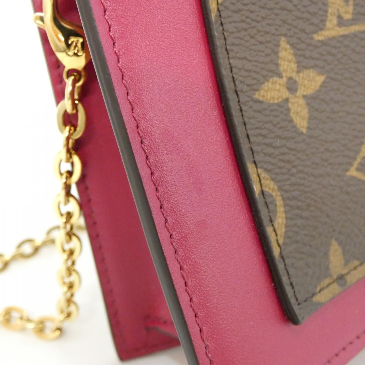 Louis Vuitton Monogram Portefeuille Flor Chain Wallet Shoulder — view 8