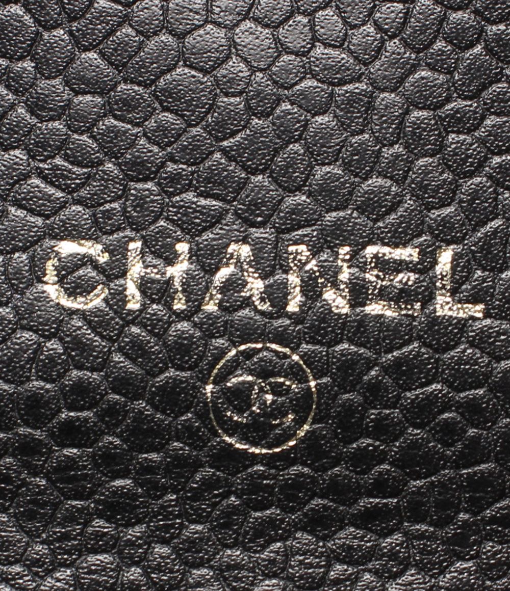 Chanel Coin Case Card Caviar Leather CC Logo Gold No 5 — view 6