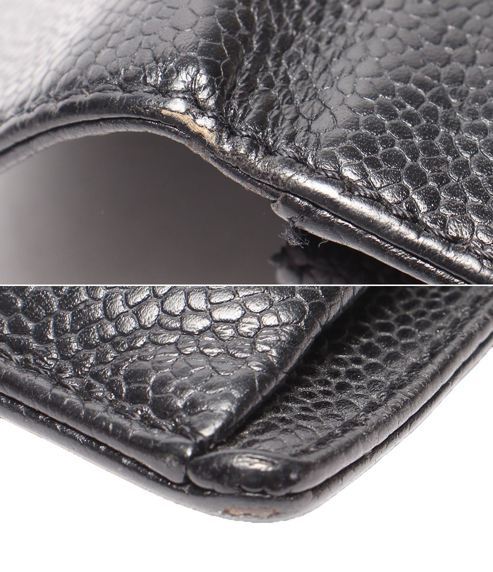 Chanel Coin Case Card Caviar Leather CC Logo Gold No 5 — view 9