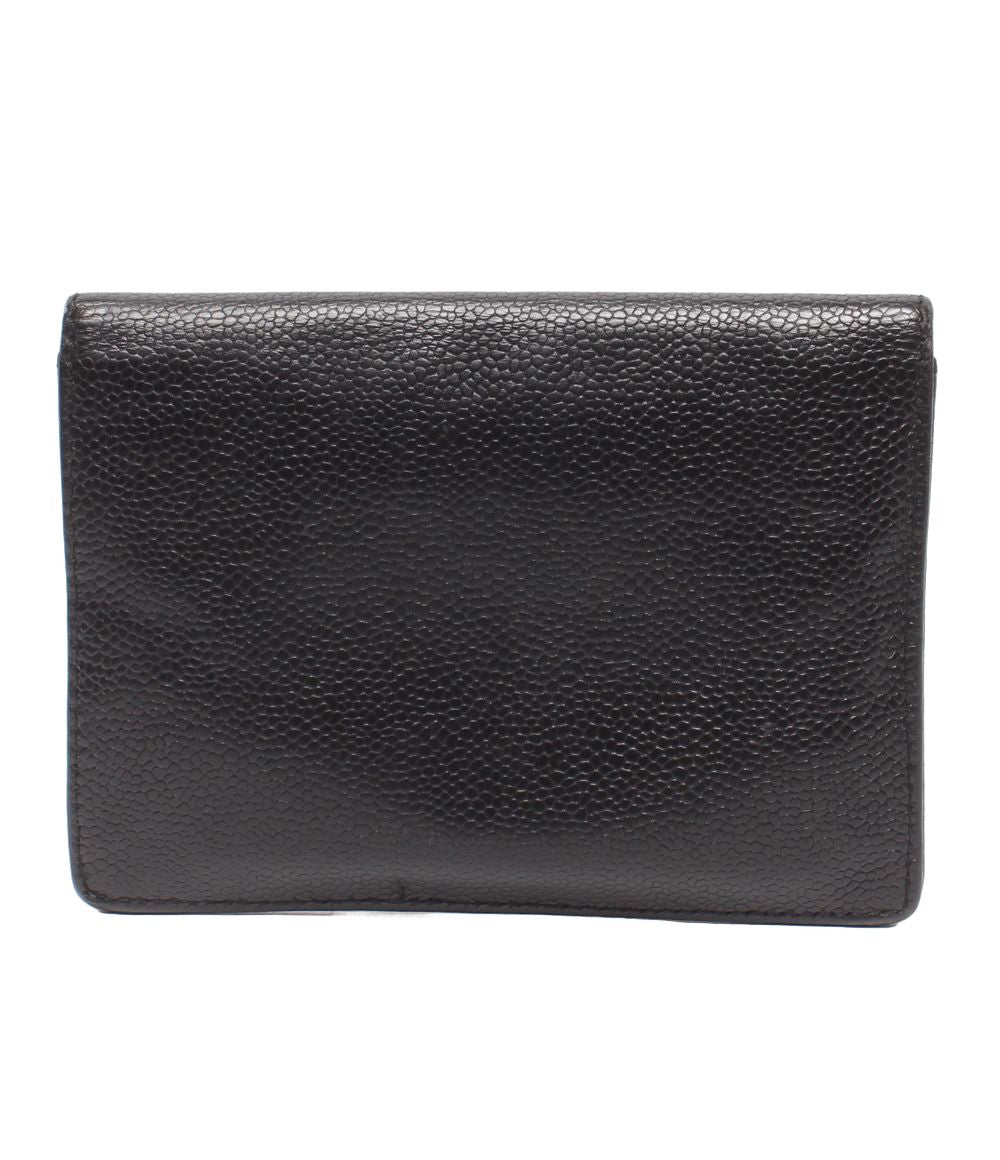 Chanel Coin Case Card Caviar Leather CC Logo Gold No 5 — view 2