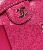 Chanel Trifold Wallet Gold Caviar Leather Quilted — view 8