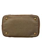 Prada Tote Shoulder Bag 2-Way Crossbody Leather Canvas — view 4