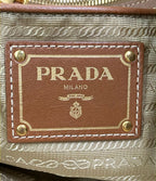 Prada Tote Shoulder Bag 2-Way Crossbody Leather Canvas — view 6