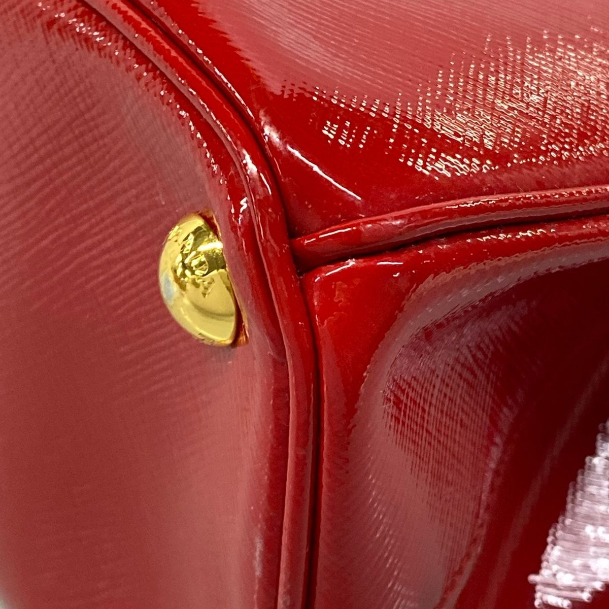 Prada Tote Galleria Small Vintage Mini Red Leather — view 6