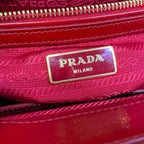 Prada Tote Galleria Small Vintage Mini Red Leather — view 9