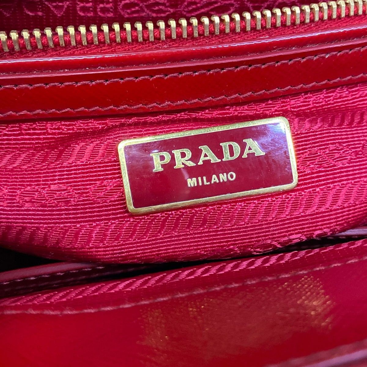 Prada Tote Galleria Small Vintage Mini Red Leather — view 9