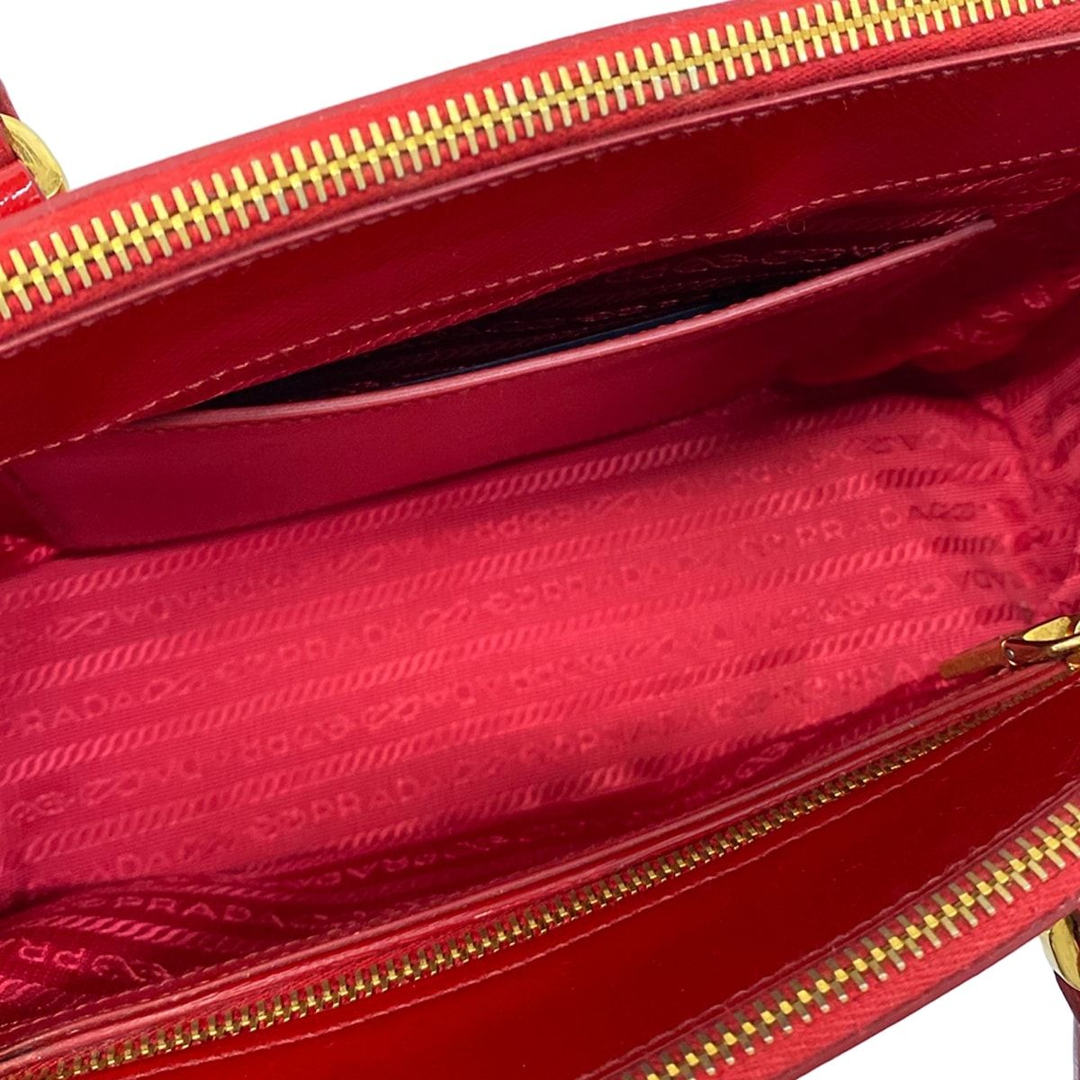 Prada Tote Galleria Small Vintage Mini Red Leather — view 7
