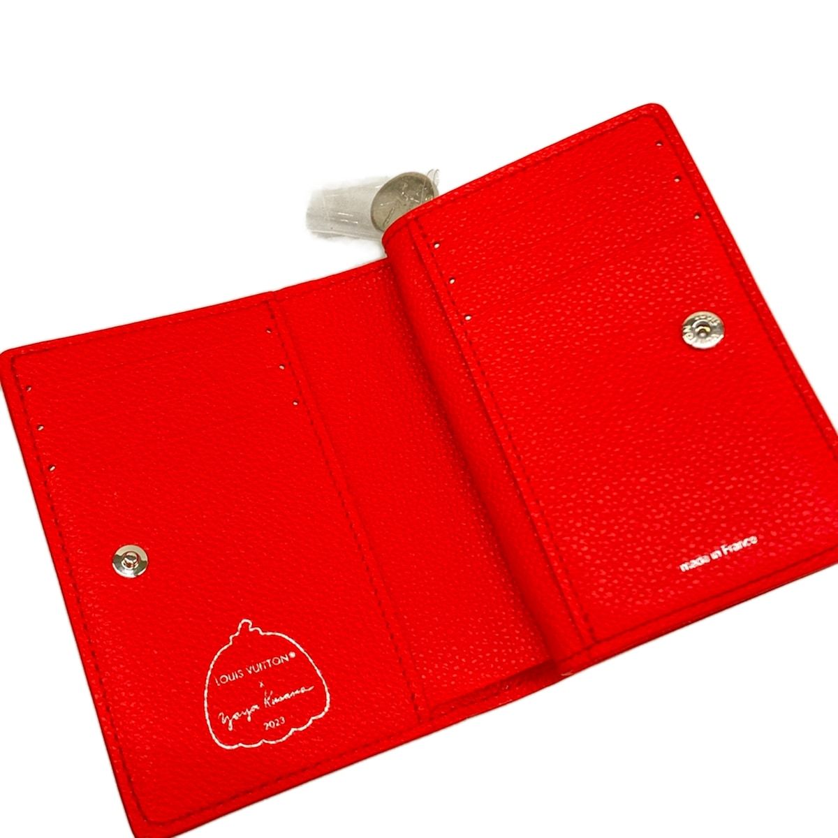 Louis Vuitton Bifold Wallet Yayoi Kusama Portefeuille Clair Rouge Blanc — view 3