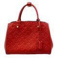 Louis Vuitton Handbag Monogram Empreinte Montaigne MM Cerise Leather