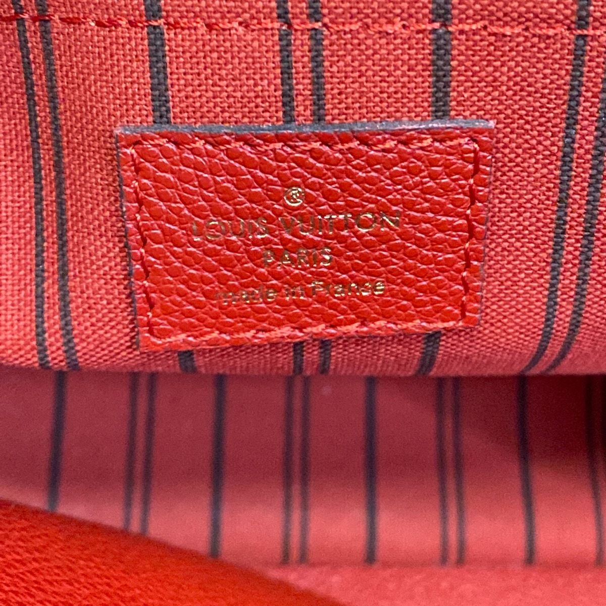 Louis Vuitton Handbag Monogram Empreinte Montaigne MM Cerise Leather — view 9