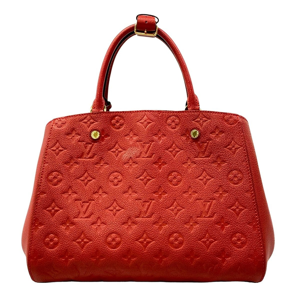 Louis Vuitton Handbag Monogram Empreinte Montaigne MM Cerise Leather — view 3