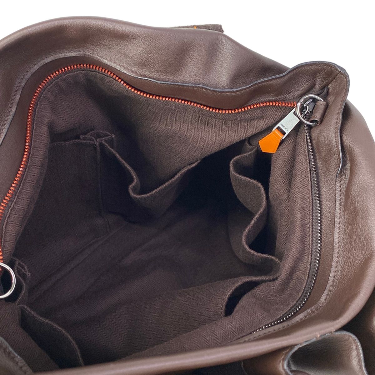 Hermes Tote Caravan Vertical MM Havana Silver — view 7